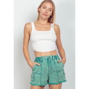 VERY J MINERAL WASH SHORTS NWT MEDIUM